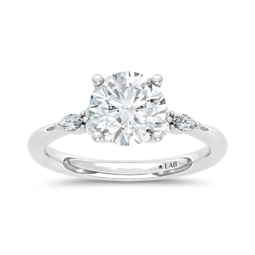 14K White Gold Lab Grown Diamond 2 1/8 Ct.Tw. Engagement Ring