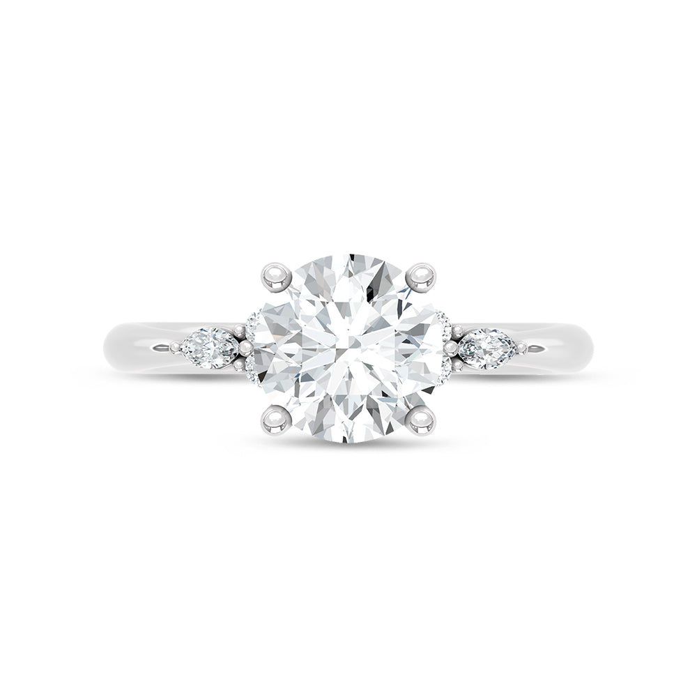 14K White Gold Lab Grown Diamond 2 1/8 Ct.Tw. Engagement Ring