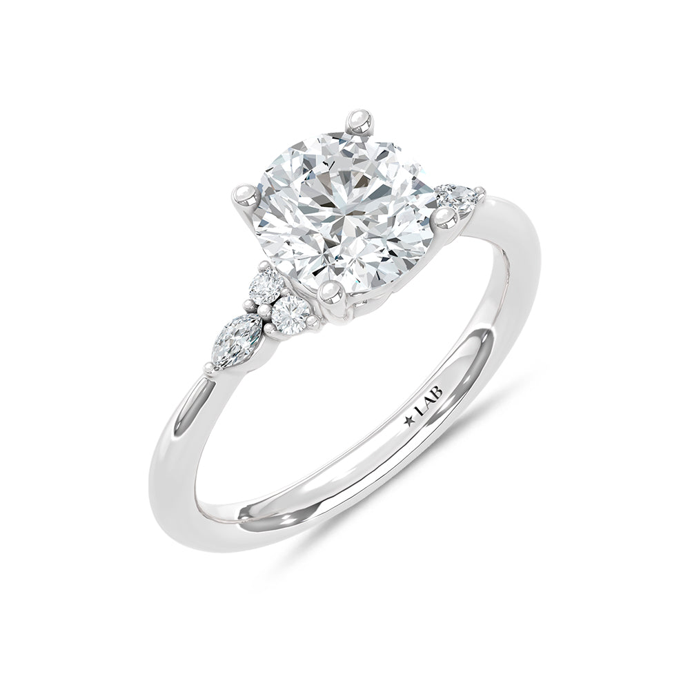 14K White Gold Lab Grown Diamond 2 1/8 Ct.Tw. Engagement Ring