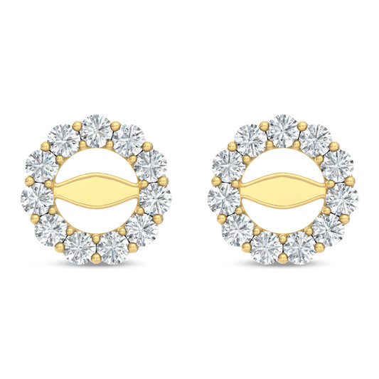 14K Yellow Gold Lab Grown Diamond 1/2 Ct.Tw. Jacket Earrings