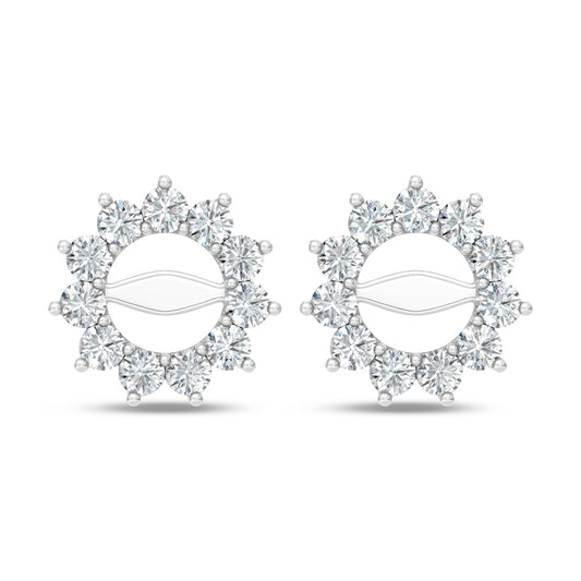 14K White Gold Lab Grown Diamond 3/4 Ct.Tw. Jacket Earrings