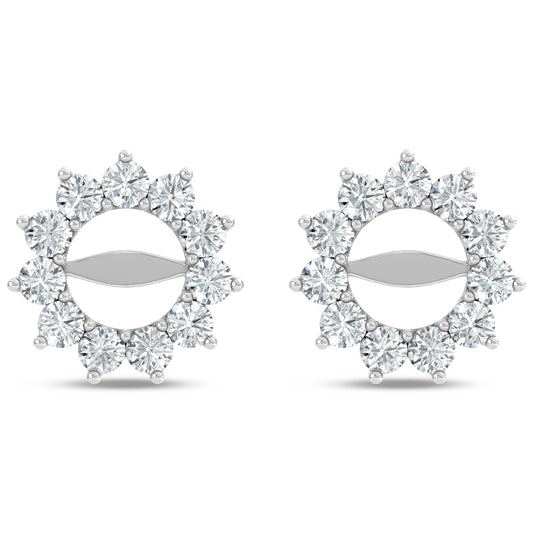 14K White Gold Lab Grown Diamond 2 1/5 Ct.Tw. Jacket Earrings