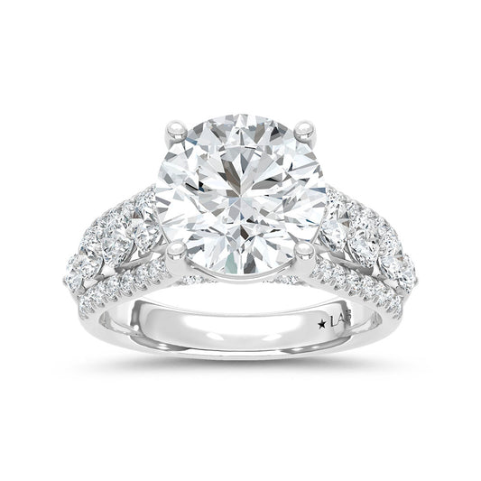 14K White Gold Lab Grown Diamond 6 1/5 Ct.Tw. Engagement Ring (Center 5ct)