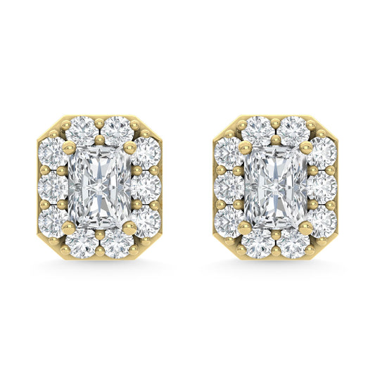 10K Yellow Gold Lab Grown Diamond 1/3 Ct.Tw. Radiant Earrings