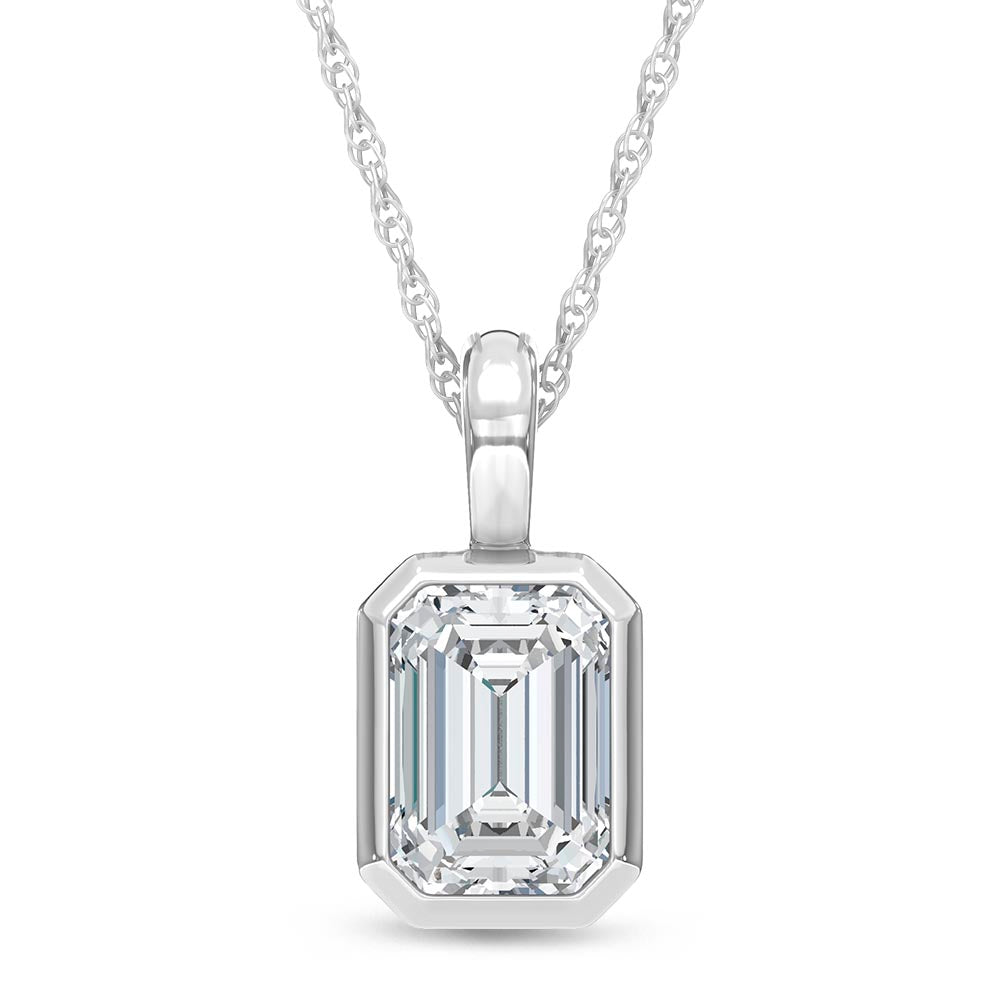 14K White Gold Lab Grown Diamond 1/2 Ct.Tw.Fashion Pendant