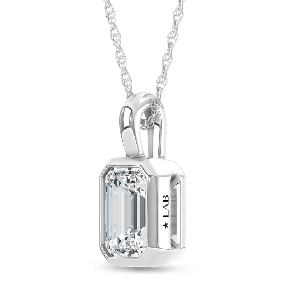 14K White Gold Lab Grown Diamond 1/2 Ct.Tw.Fashion Pendant