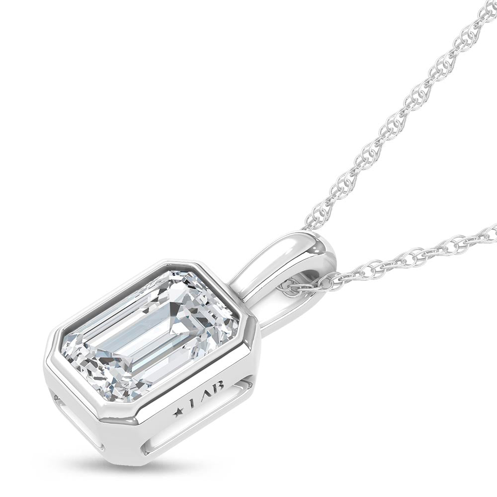 14K White Gold Lab Grown Diamond 1/2 Ct.Tw.Fashion Pendant