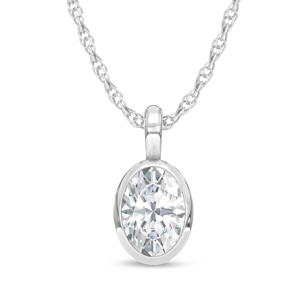 14K White Gold Lab Grown Diamond 1/2 Ct.Tw.Fashion Pendant