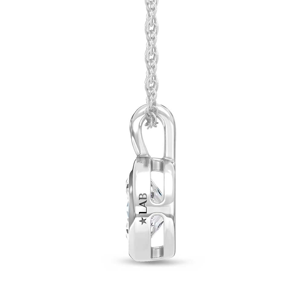 14K White Gold Lab Grown Diamond 1/2 Ct.Tw.Fashion Pendant