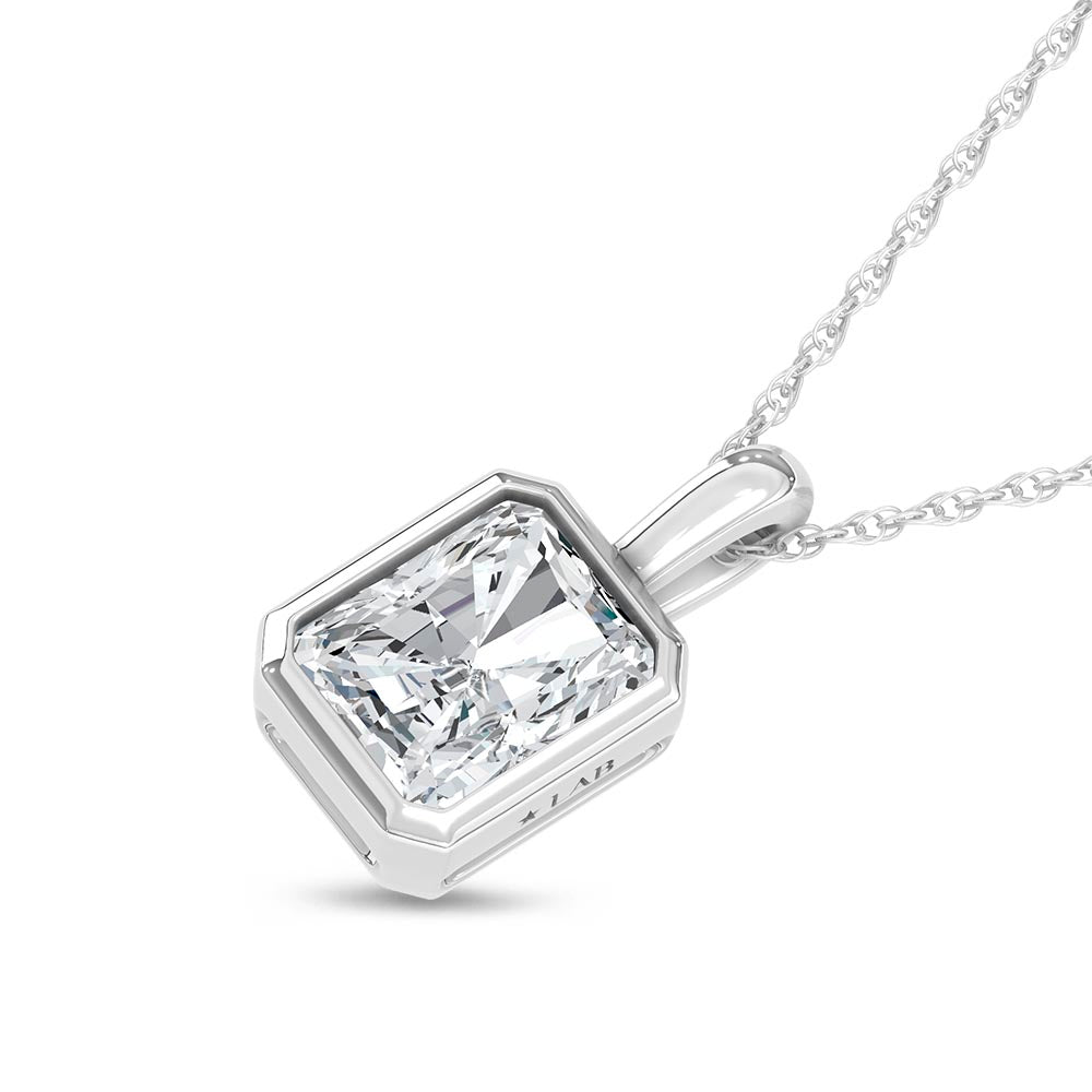 14K White Gold Lab Grown Diamond 1/2 Ct.Tw.Fashion Pendant