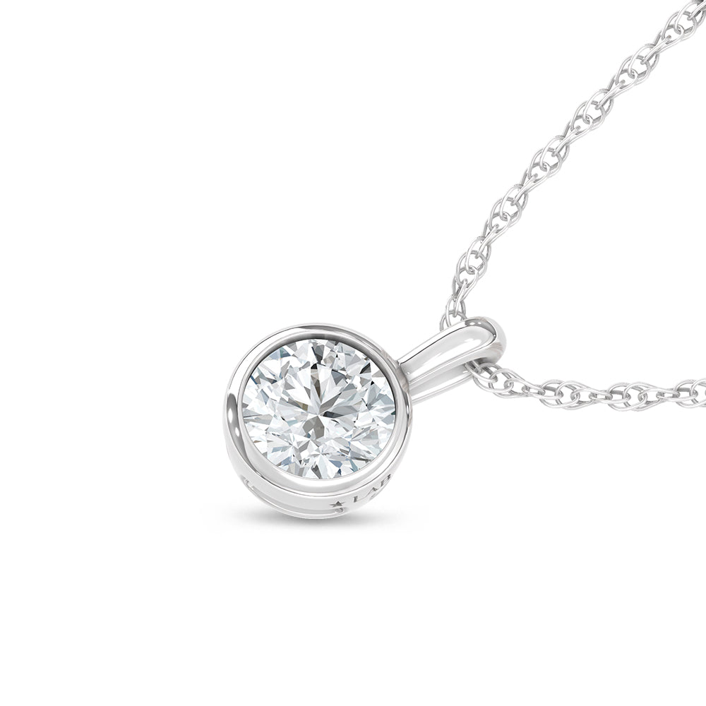 14K White Gold Lab Grown Diamond 1/2 Ct.Tw.Fashion Pendant