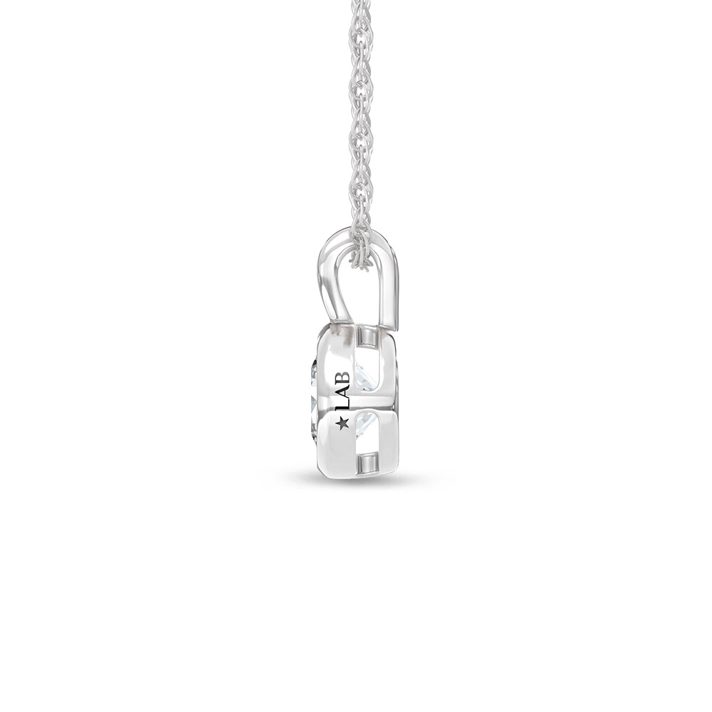 14K White Gold Lab Grown Diamond 1/2 Ct.Tw.Fashion Pendant