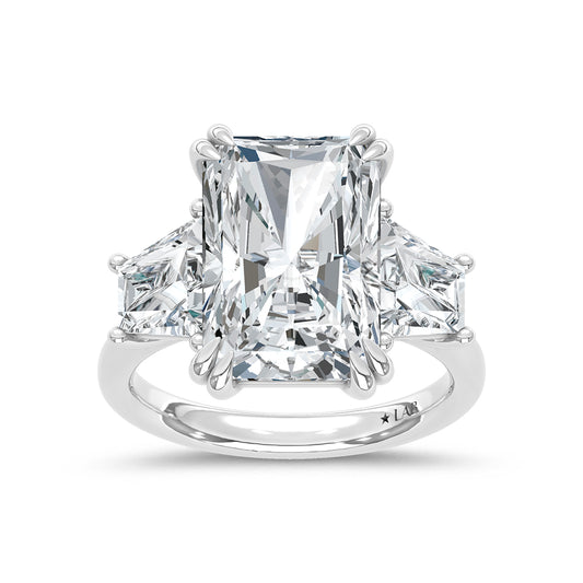 14K White Gold Lab Grown Diamond 9 Ct.Tw. Engagement Ring