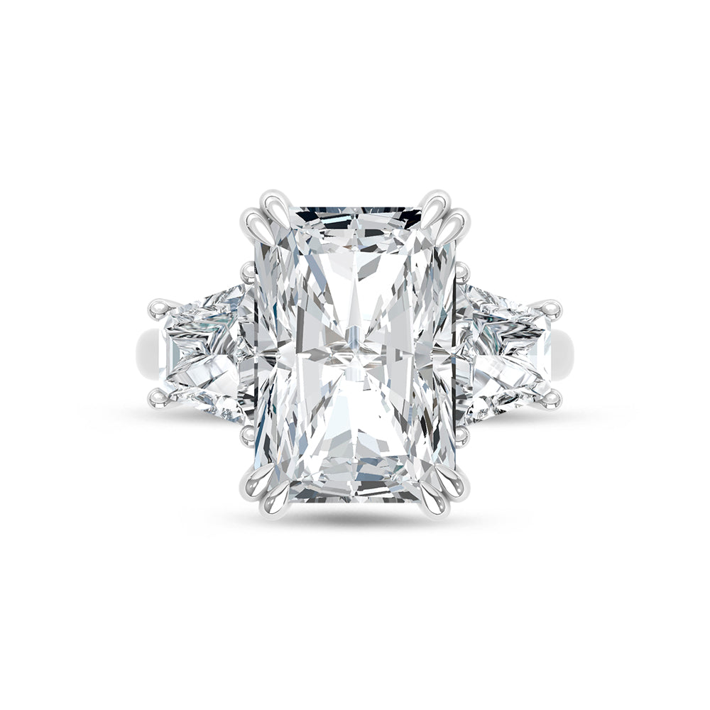 14K White Gold Lab Grown Diamond 9 Ct.Tw. Engagement Ring