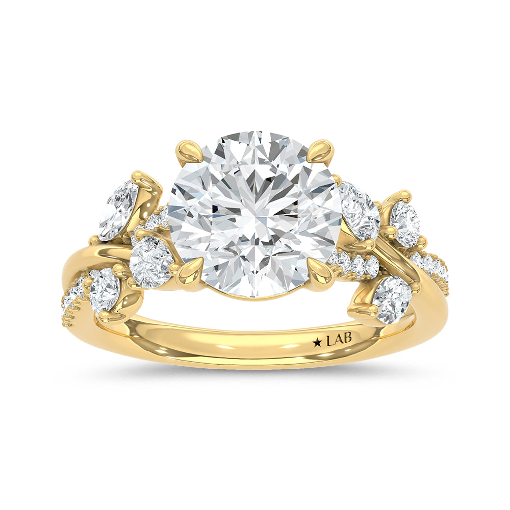 14K Yellow Gold Lab Grown Diamond 5/8 Ct.Tw. Engagement Ring