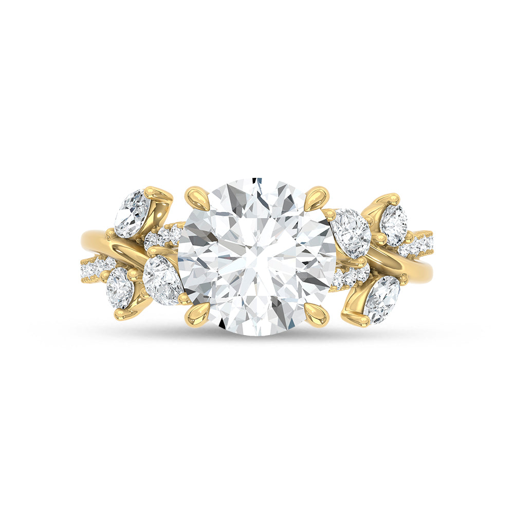 14K Yellow Gold Lab Grown Diamond 5/8 Ct.Tw. Engagement Ring