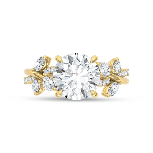 14K Yellow Gold Lab Grown Diamond 5/8 Ct.Tw. Engagement Ring