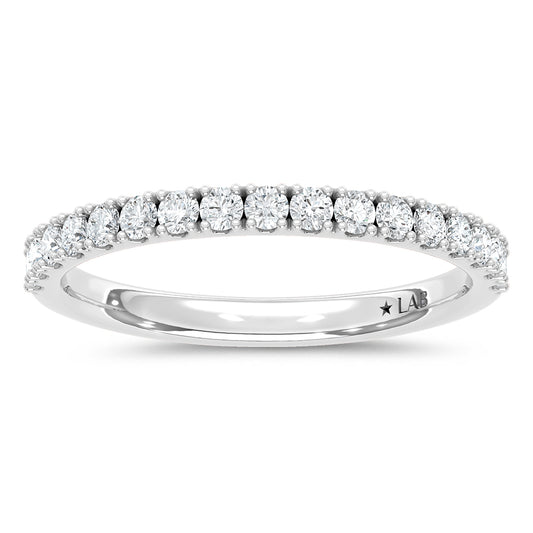 14K White Gold Lab Grown Diamond 3/8 Ct.Tw. Wedding Band