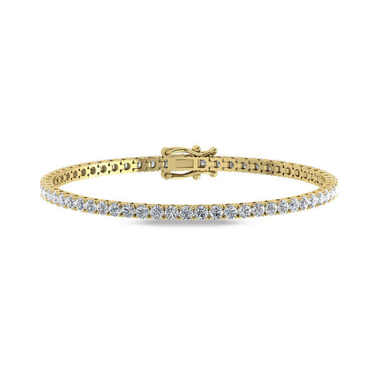 10K Yellow Gold Lab Grown Diamond 5 Ct.Tw. Tennis Bracelet