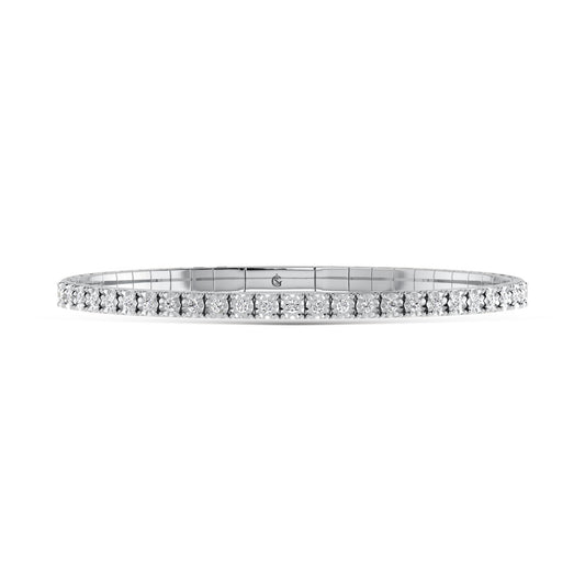 Sterling Silver Lab Grown Diamond 1 Ct.Tw. Flexi Bangle