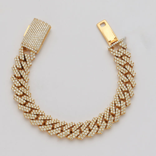 10KY 16.40CTW DIAMOND SQUARE LINK MIAMI CUBAN