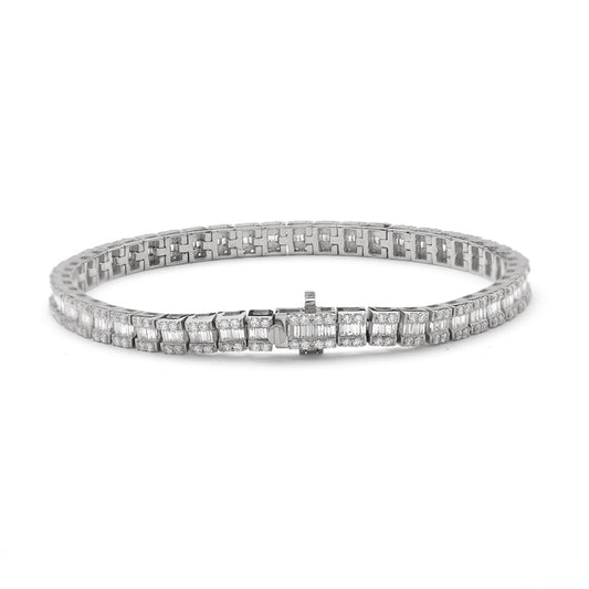14KW 4.30CTW BAGUETTE DIAMOND SQUARE CLUSTER