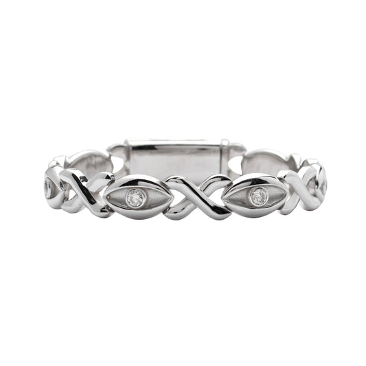 10KW 5.20CTW DIAMOND XO EVIL EYE BRACELET