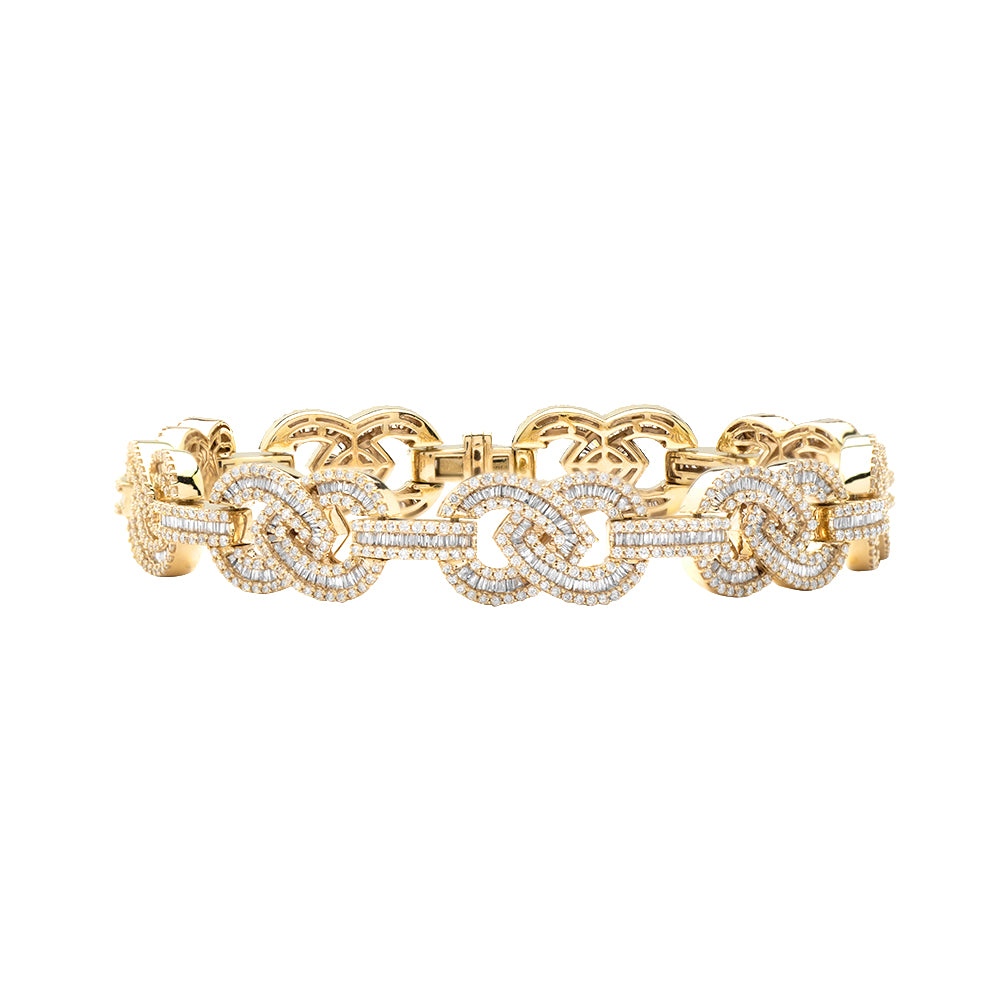 10KY 9.00CTW BAGUETTE DIAMOND -INFINITY MENS