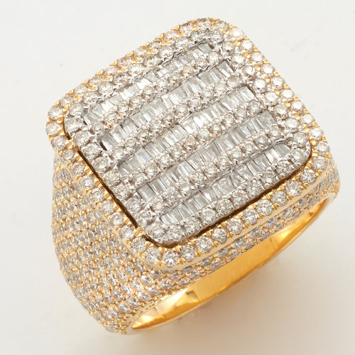 10KY 4.80CTW DIAMOND BAGUETTE SQUARE RING