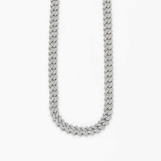 10KW 11.85CW DIAMOND SQUARE LINK MIAMI CUBAN CHAIN
