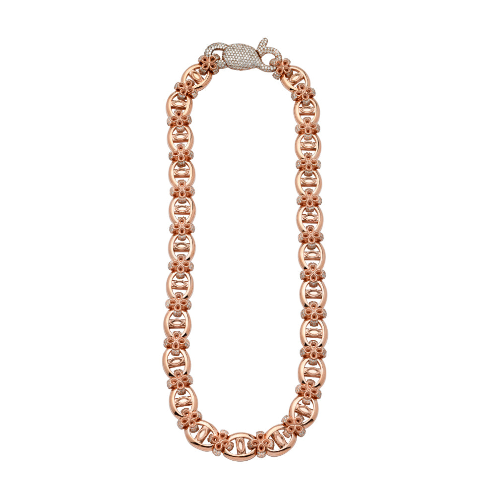 10KR 31.94CTW DIAMOND MARINER AND CLOVER LINK