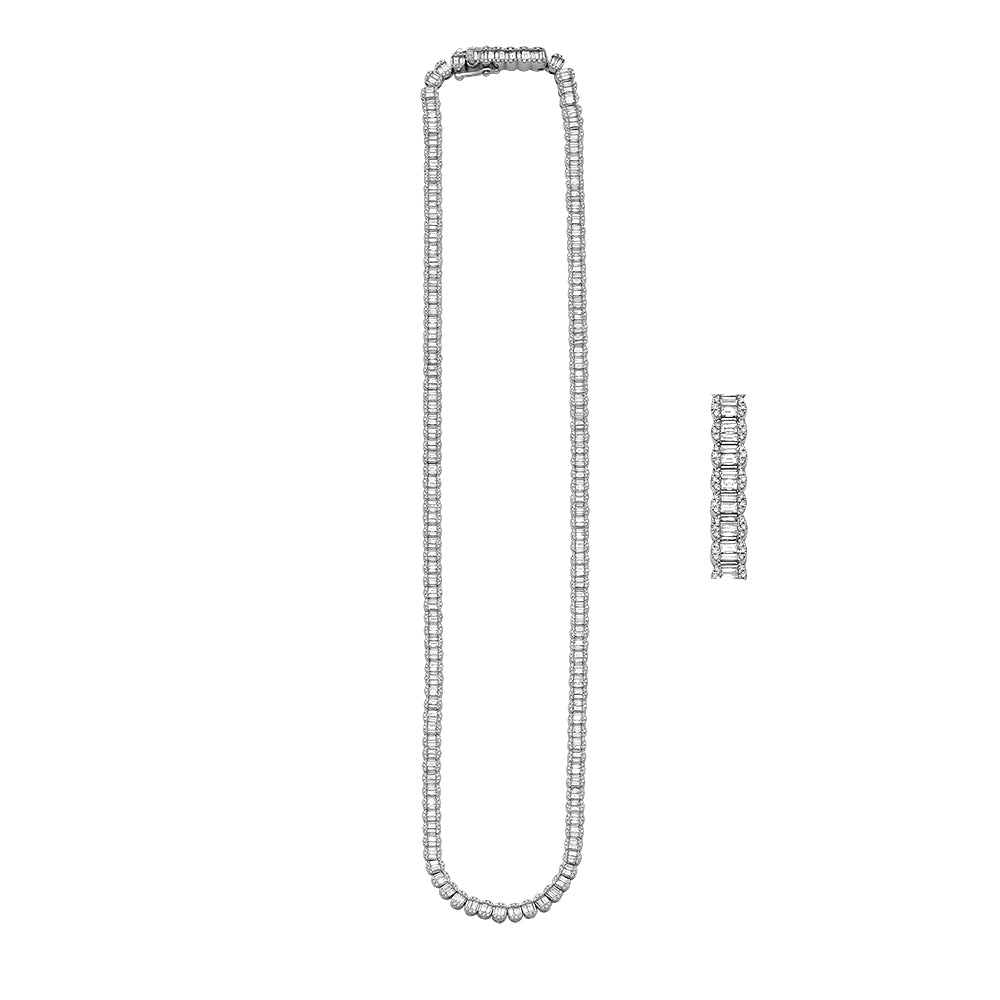 10KW 10.00CTW BAGUETTE DIAMOND NECKLACE