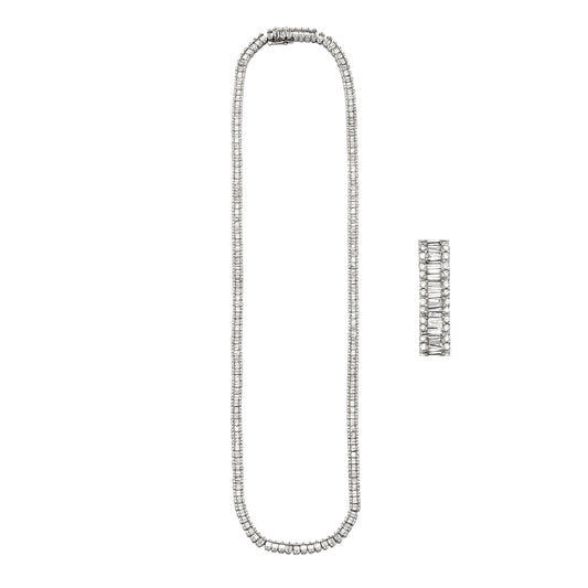 10KW 8.25CTW BAGUETTE DIAMOND NECKLACE