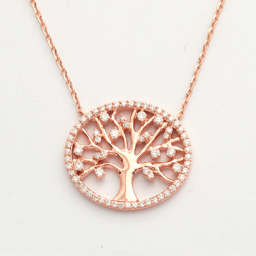 14KR 0.50CTW DIAMOND NECKLACE - 'TREE OF LIFE'