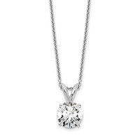 14kw 1ct Lab Grown Dia VS/SI+ G+ 4 Prong 18in Solitaire Necklace