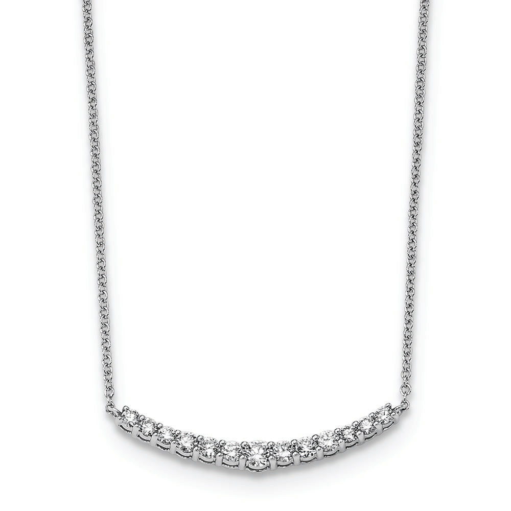 14kw 1/2ct Lab Grown Diamond VS+ F+ Complet 18in Fashion Bar Necklace