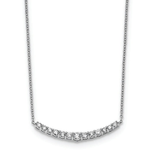14kw 1/2ct Lab Grown Diamond VS+ F+ Complet 18in Fashion Bar Necklace