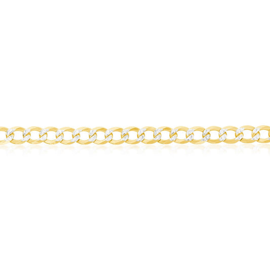 Sterling Silver, 5mm Pave Cuban Anklet - Gold Plated