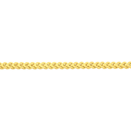 Sterling Silver 3mm Franco Anklet - Gold Plated