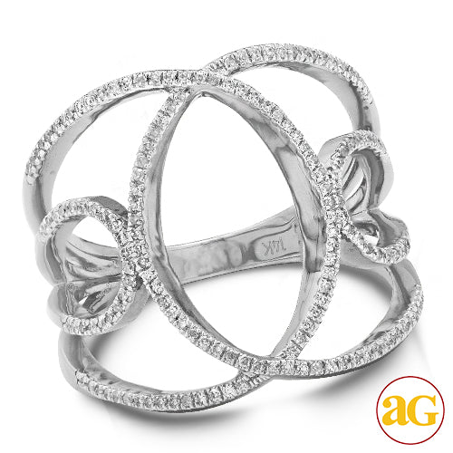 14KW 0.25CTW DIAMOND DESIGNER RING