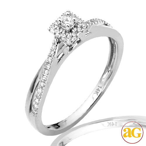 14KW 0.25CTW DIAMOND PROMISE RING