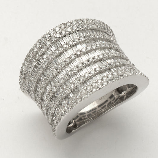 14KW 2.60CTW DESIGNER BAGUETTE & ROUND DIAMOND