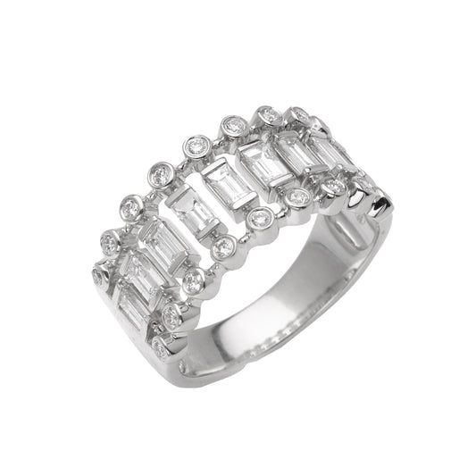 14KW 0.96CTW BAGUETTE LADIES DIAMOND RING