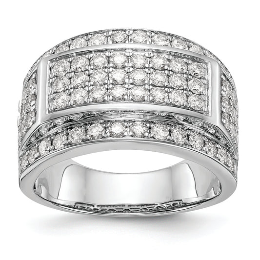 10k White Gold 2 ct Lab Grown Diamond VS/SI+ G+ Men's Ring