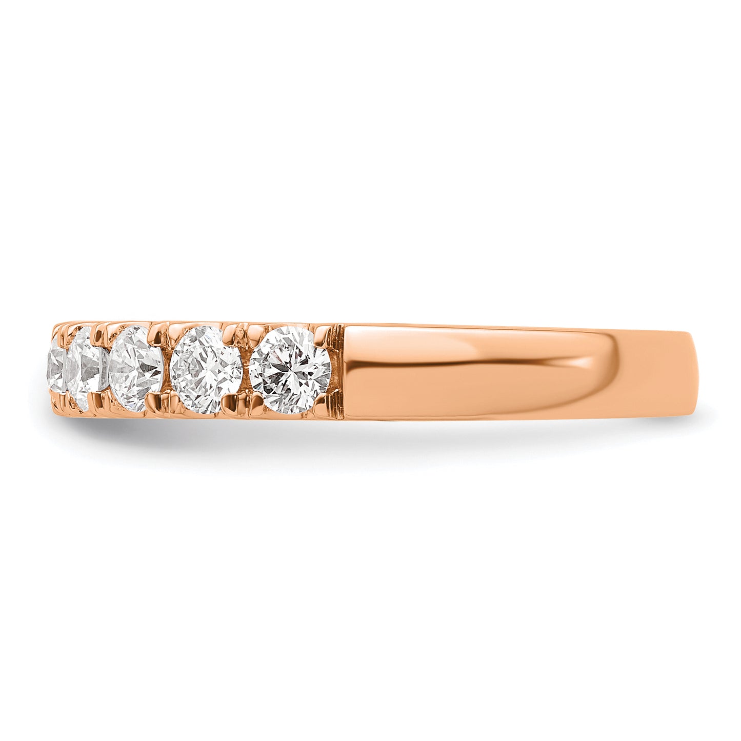 14k Rose Gold 1 ct Lab Grown Diamond VS/SI+ G+ Complete Wedding Band