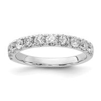 14k White Gold 1 ct Lab Grown Diamond VS/SI+ G+ Complete Wedding Band