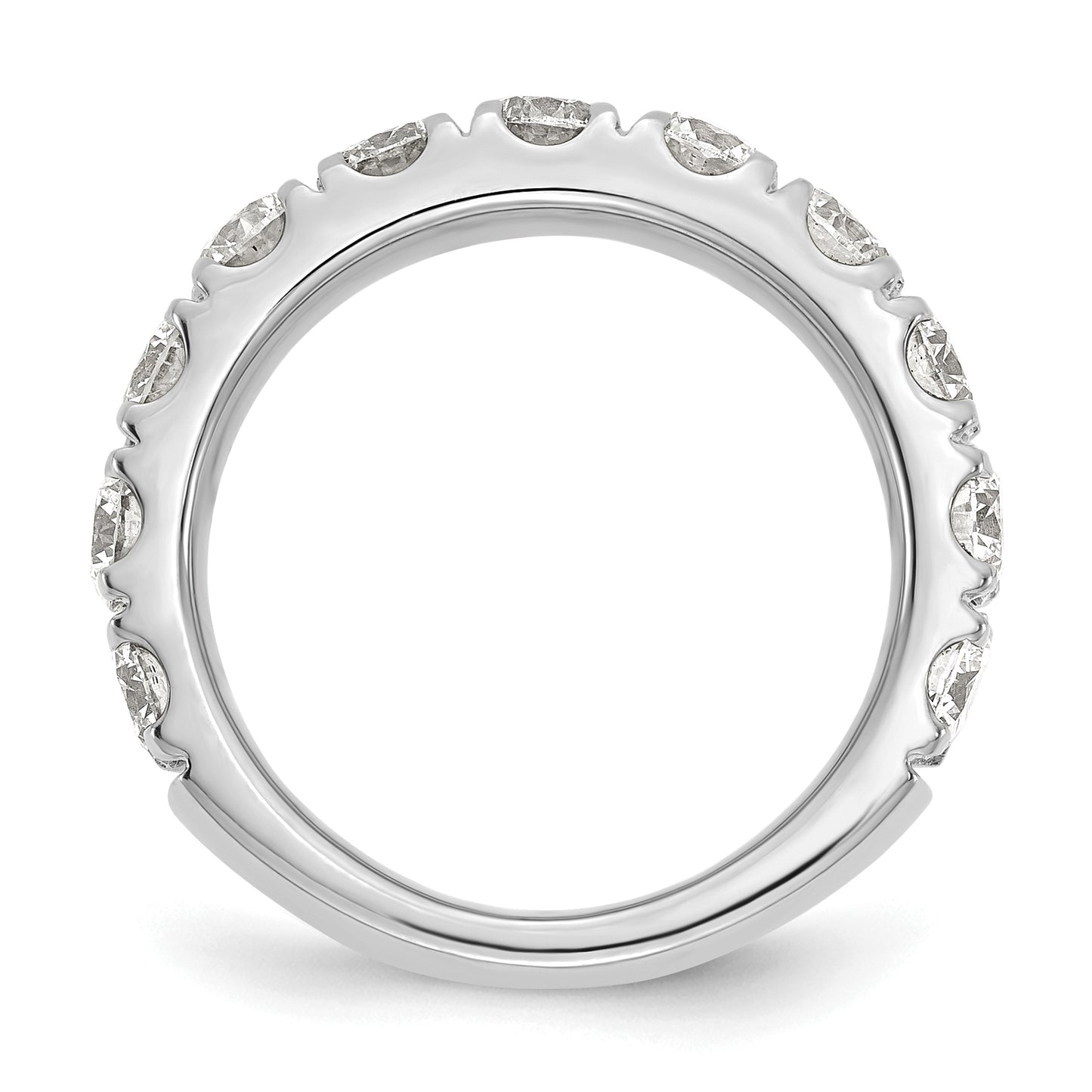 14k White Gold 2 ct Lab Grown Diamond VS/SI+ G+ Complete Wedding Band