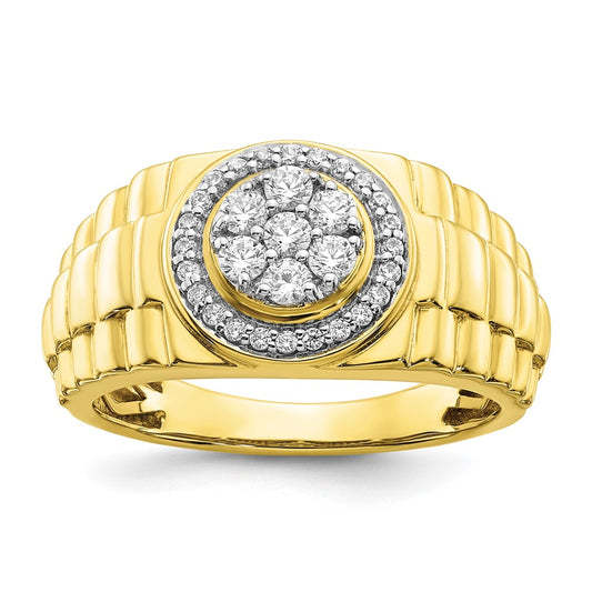 10k 1/2 ct Lab Grown Diamond VS/SI+ G+ Complete Men's Ring