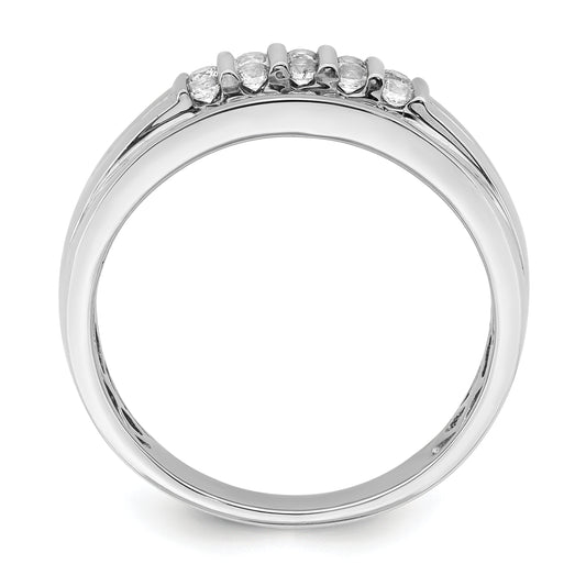 10k White Gold 1/2 ct Lab Grown Diamond VS/SI+ G+ Complete Men's Ring