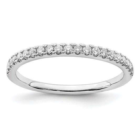 14k White Gold 1/4 carat Lab Grown Diamond VS/SI+ G+ Comp Wedding Band